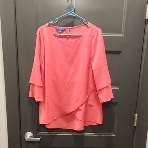 Apt. 9 Coral Layered Blouse